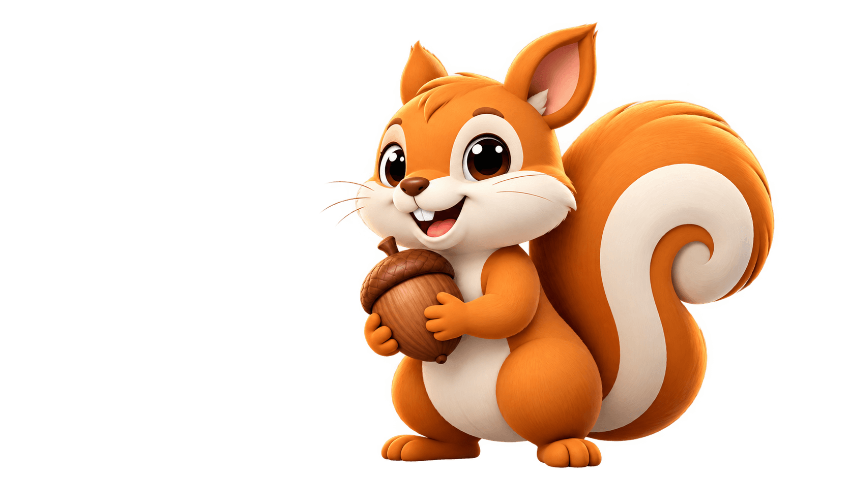 Mascote do Nozkit: um esquilo segurando uma noz